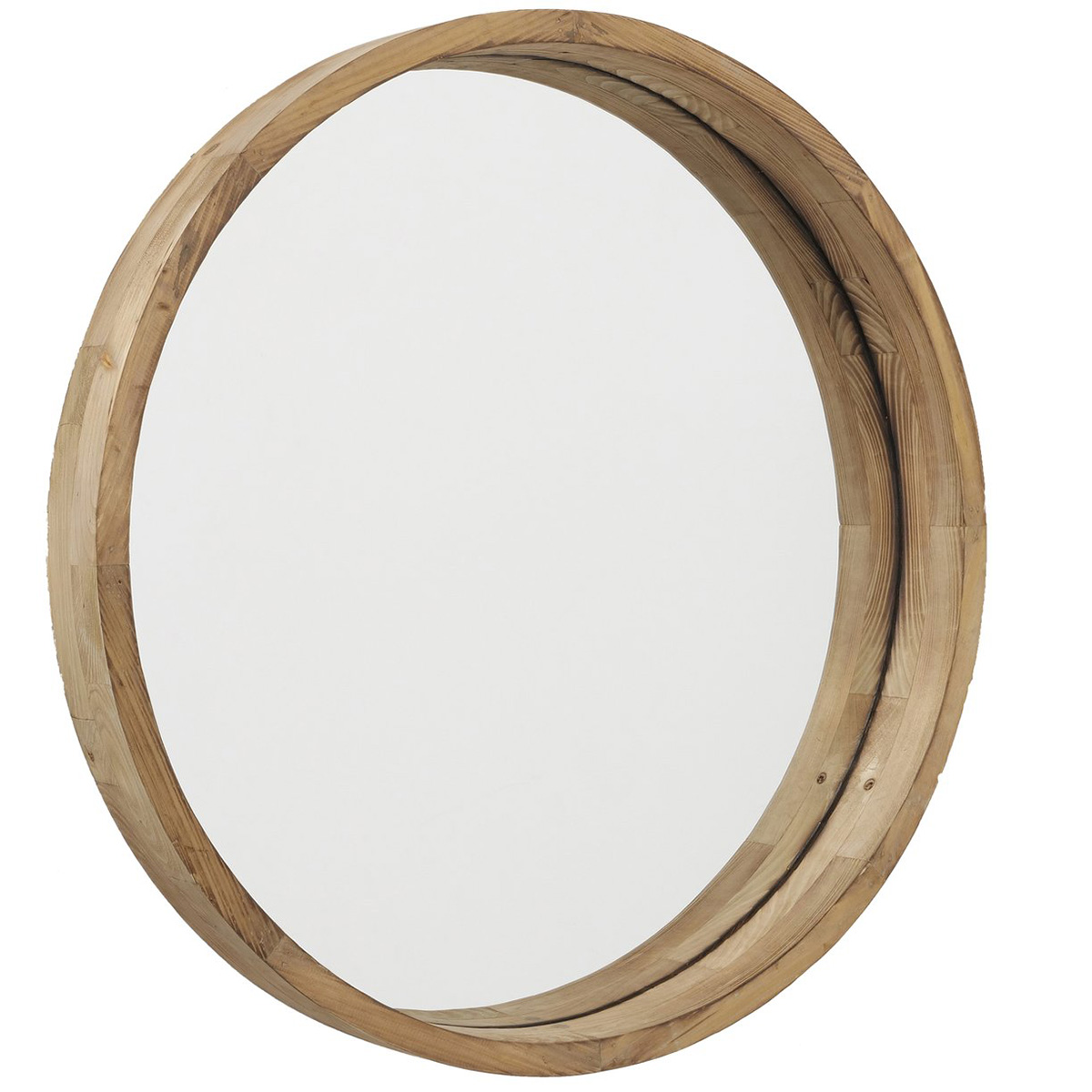 Deko Spiegel Manta, großer runder Holzspiegel, Ø75cm, Boltze Home Collection