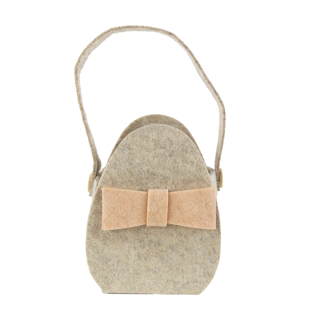 Deko Filztasche Osterei, mit Henkel, beige-aprikot, 18cm