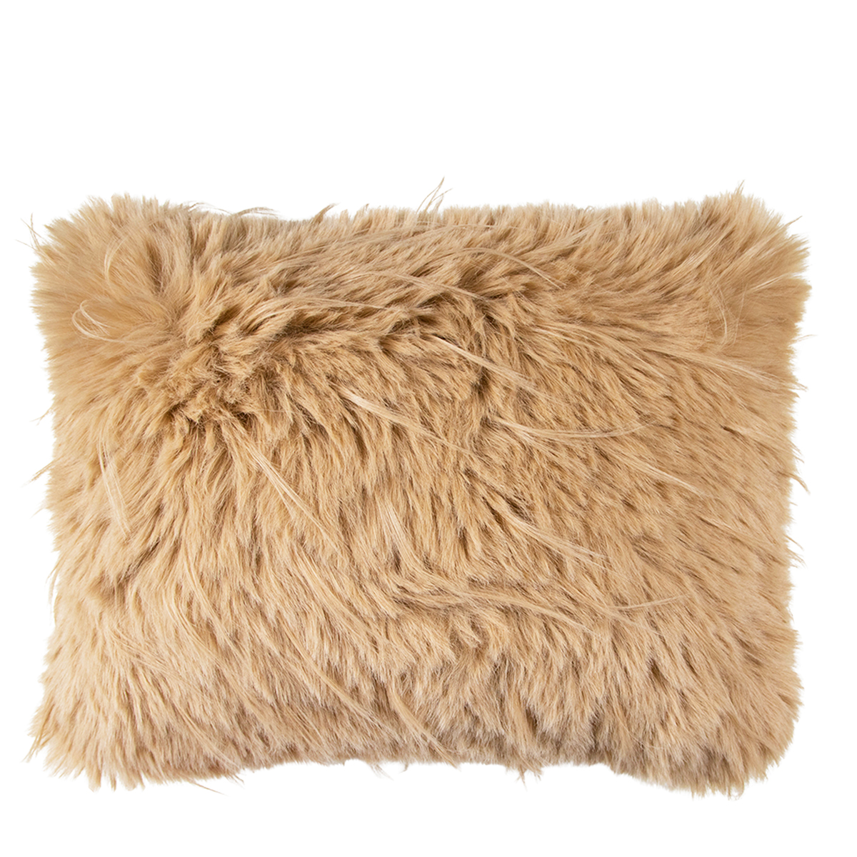 Fake Fellkissen Teddy, Teddy Langhaar, Cognac, 35x45cm, Mars & More