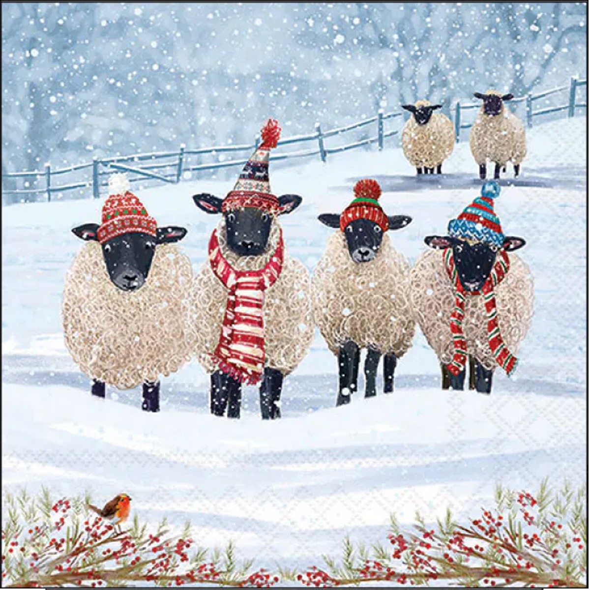 Ambiente Servietten Warm winter woolies, 33x33cm