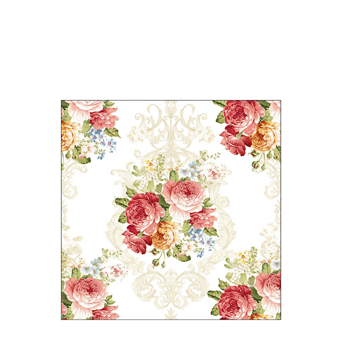 Ambiente Papierservietten Rosenmuster Nostalgie, Sara Cream, 25x25cm