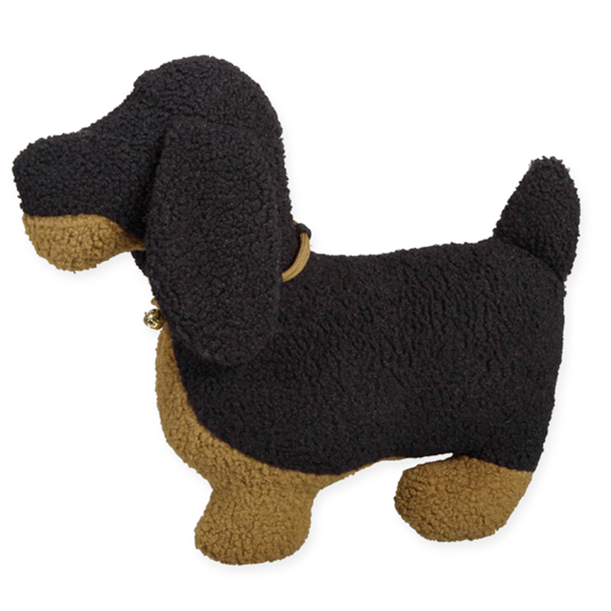 Deko Kissen Hund, Plüschkissen Dackel schwarz-braun