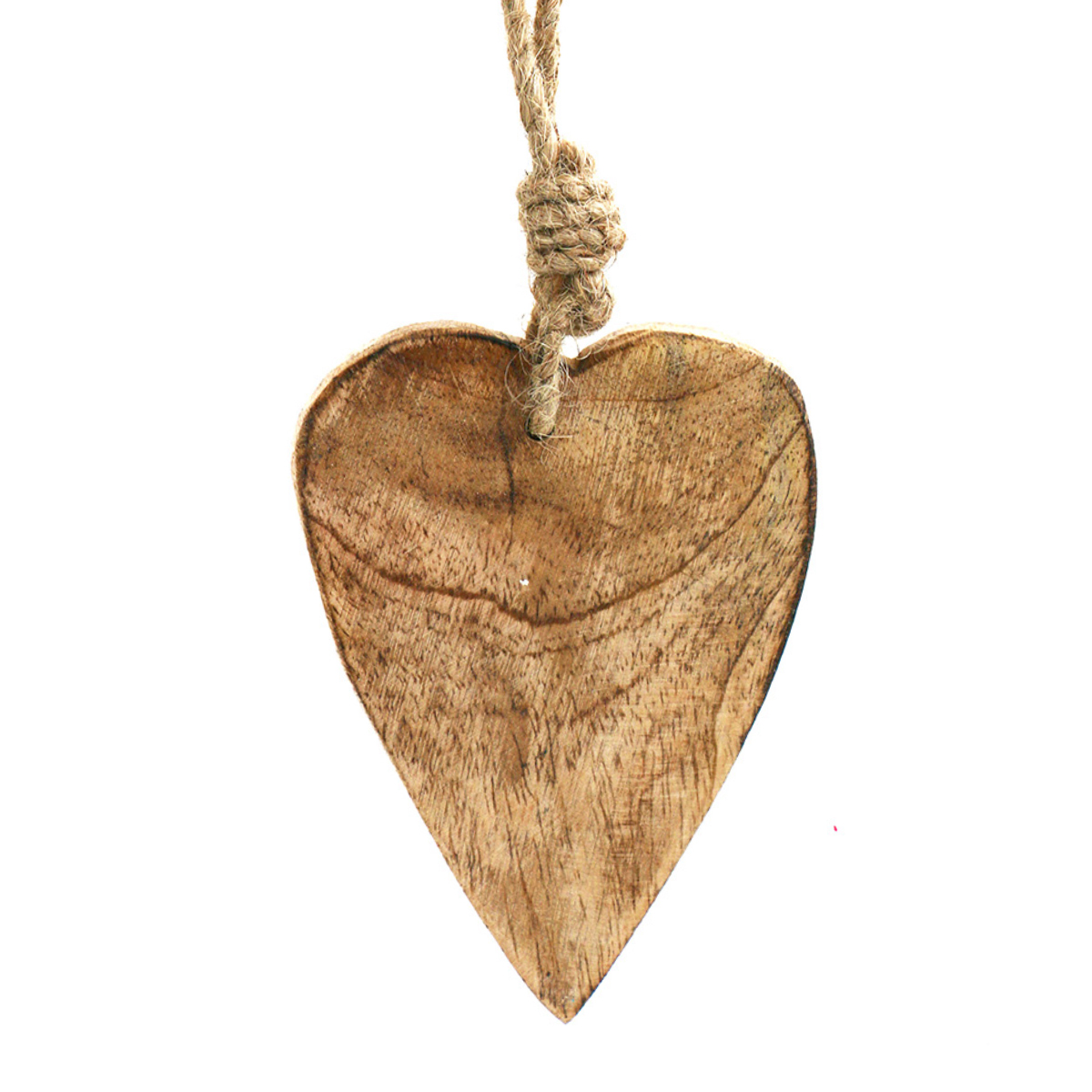 79685 Deko Herz natur, Holzherz flach, zum Hängen, 21cm, Hänger