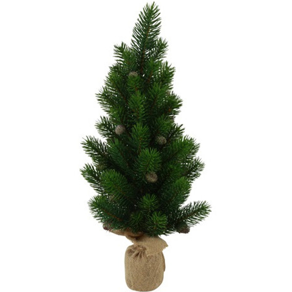 Kunstpflanze Tannenbaum im Topf mit Zapfen, 50cm