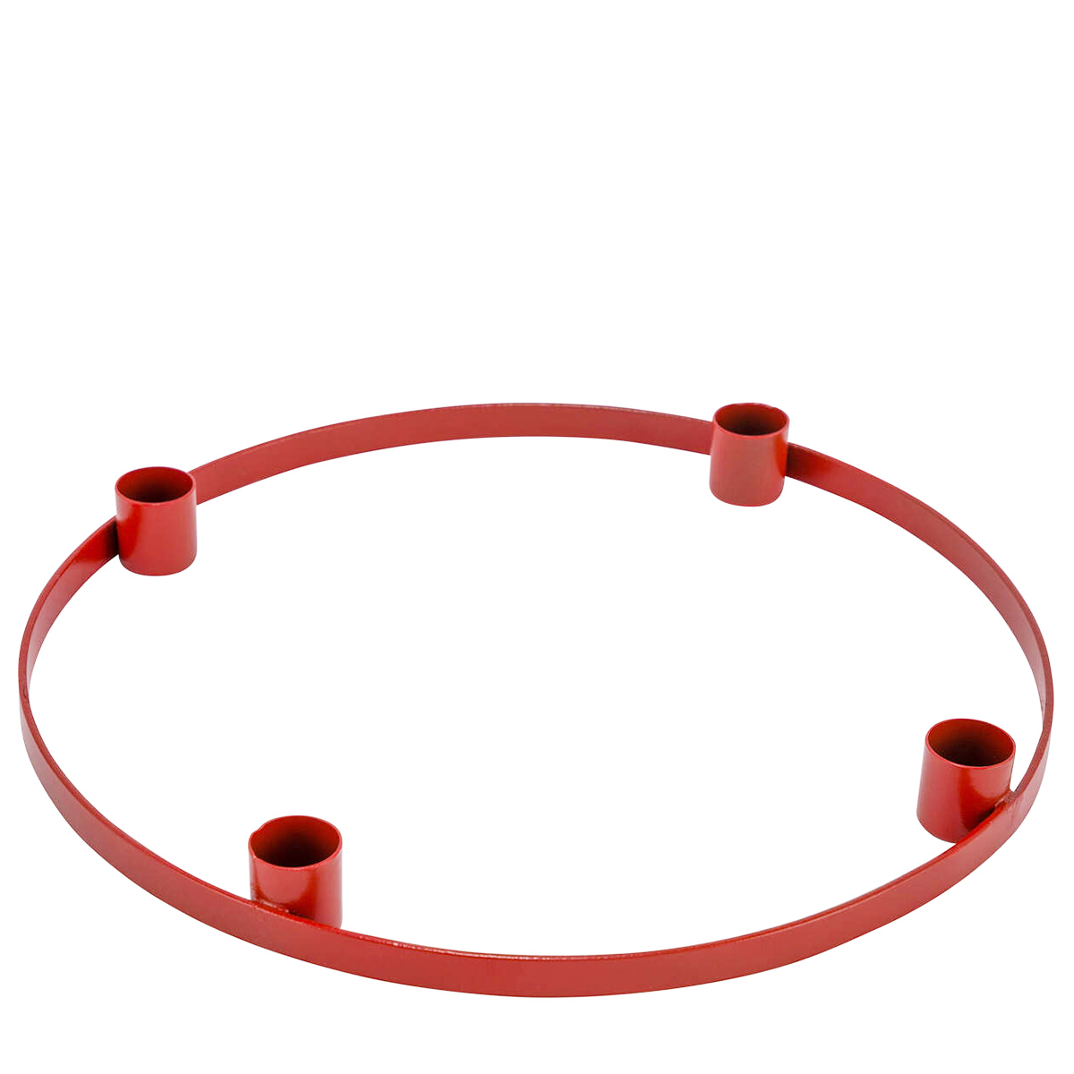 22405082_01JAWAGD2RJ8X3FTE6S9BMET6C8VARN6oeBgEOO Adventkerzenhalter mit 4 Stabkerzenhalter, Metallkreis rot, Ø29cm