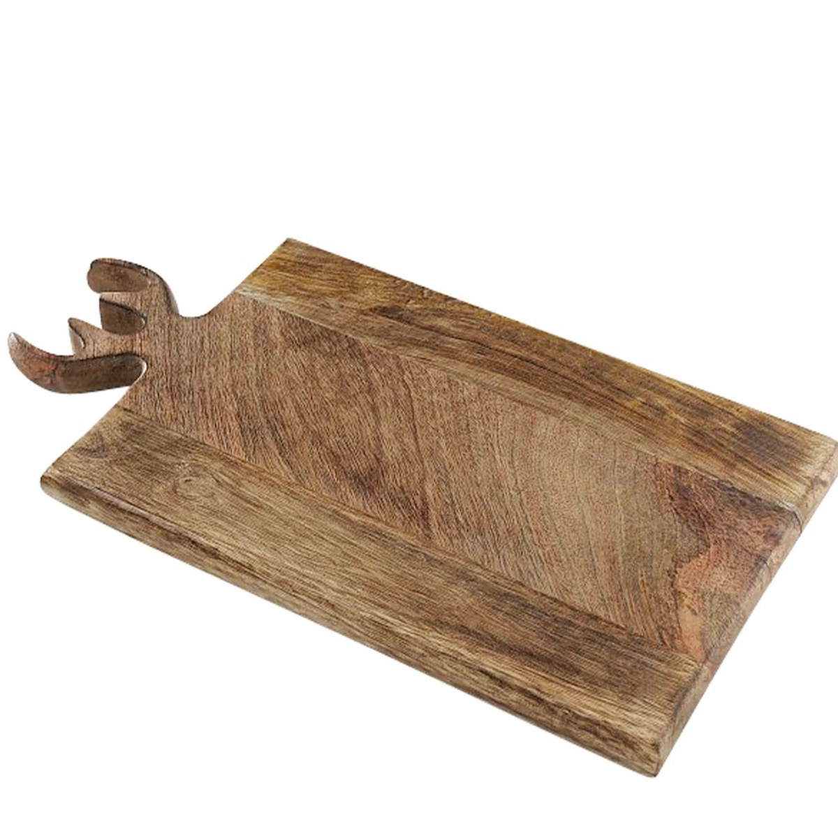 9709399_01JACHJS0C349TWRD7PKX37T6H4fff0PUGn0XxS Holzbrett Hirsch Vaasa, Holz Schneidebrett mit Geweih, 22x40cm, Mangoholz, Boltze Home Collections