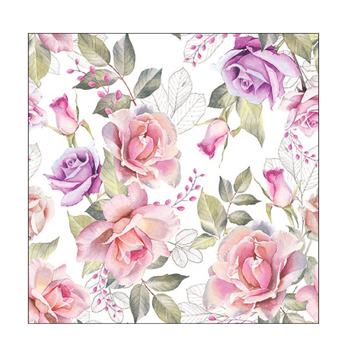 Ambiente Servietten Rosen Josephine, 33x33cm