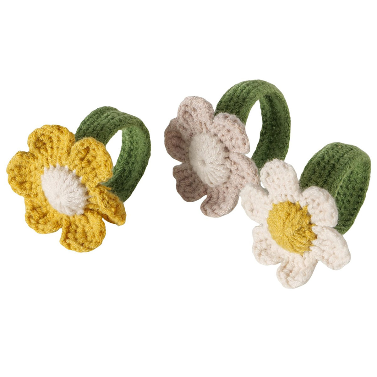 Serviettenring Crochy, Blume gehäckelt, 7cm, Boltze Home Collections