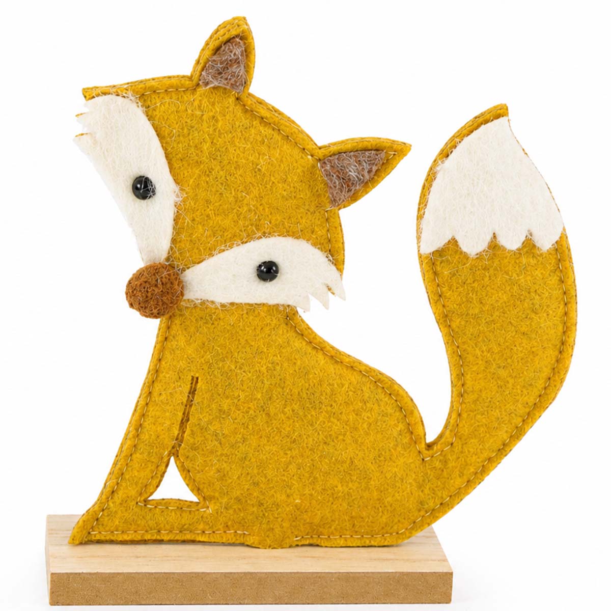 Deko Fuchs, Filzfuchs rotbraun, 16cm, Aufsteller
