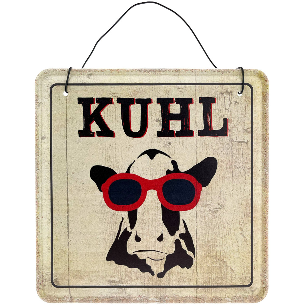 Metall Schild mit Spruch: Kuhl, 20x20cm, Gerrys Garden