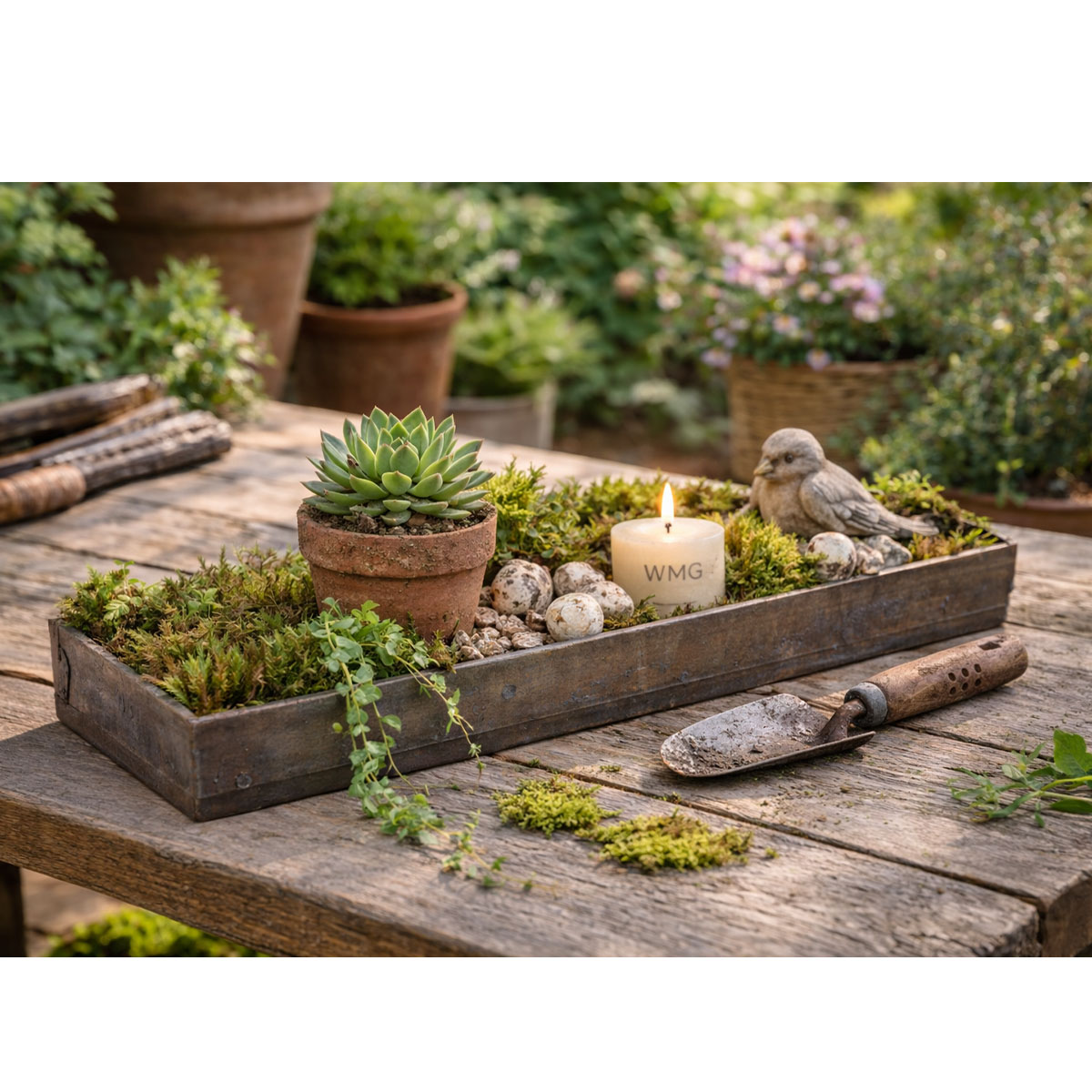 Deko Schale Jardiniere Antik, rustikale beschlagene und genietete Eisenschale, 46cm, WMG Grünberger