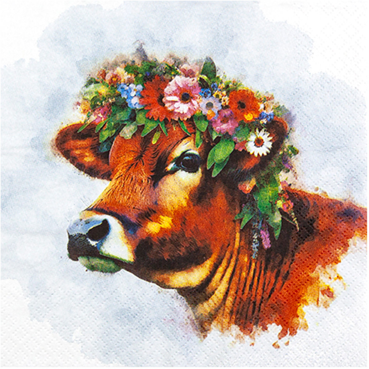 Home Fashion Papierservietten Heimat, Alpenkuh - Muh!, 33x33cm