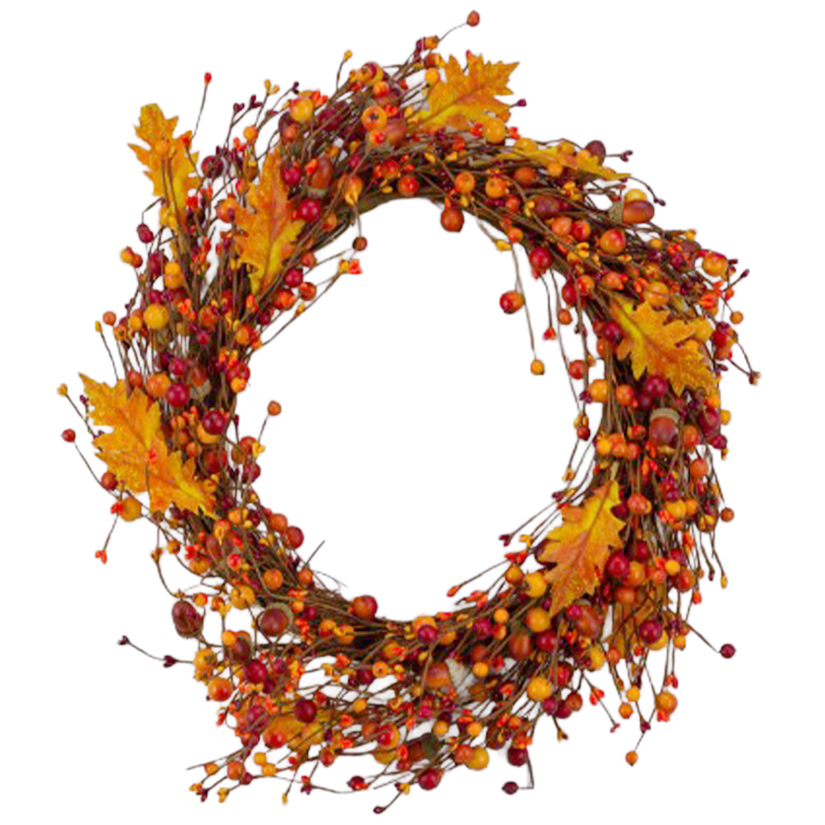 Naturkranz Beeren, großer Beerenkranz aus Reben mit Blätter, 48cm  