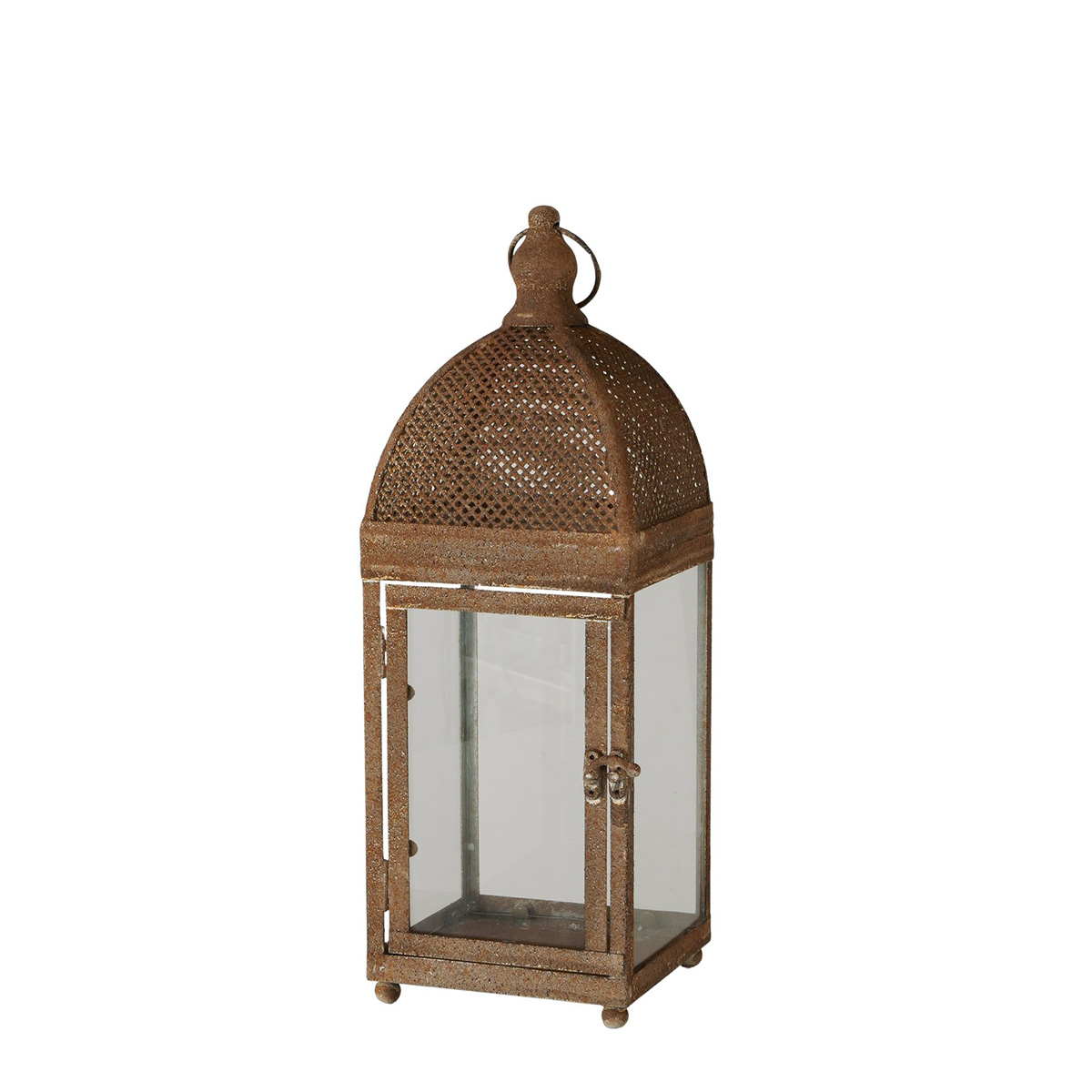 Laterne Crede, rustikale Eisenlaterne in Rostoptik, 45cm, Boltze Home Collections