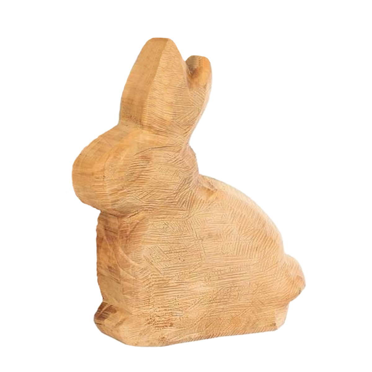 Deko Hase Ruben Naturholz, Holzhase natur sägerau, 40cm, WMG Grünberger