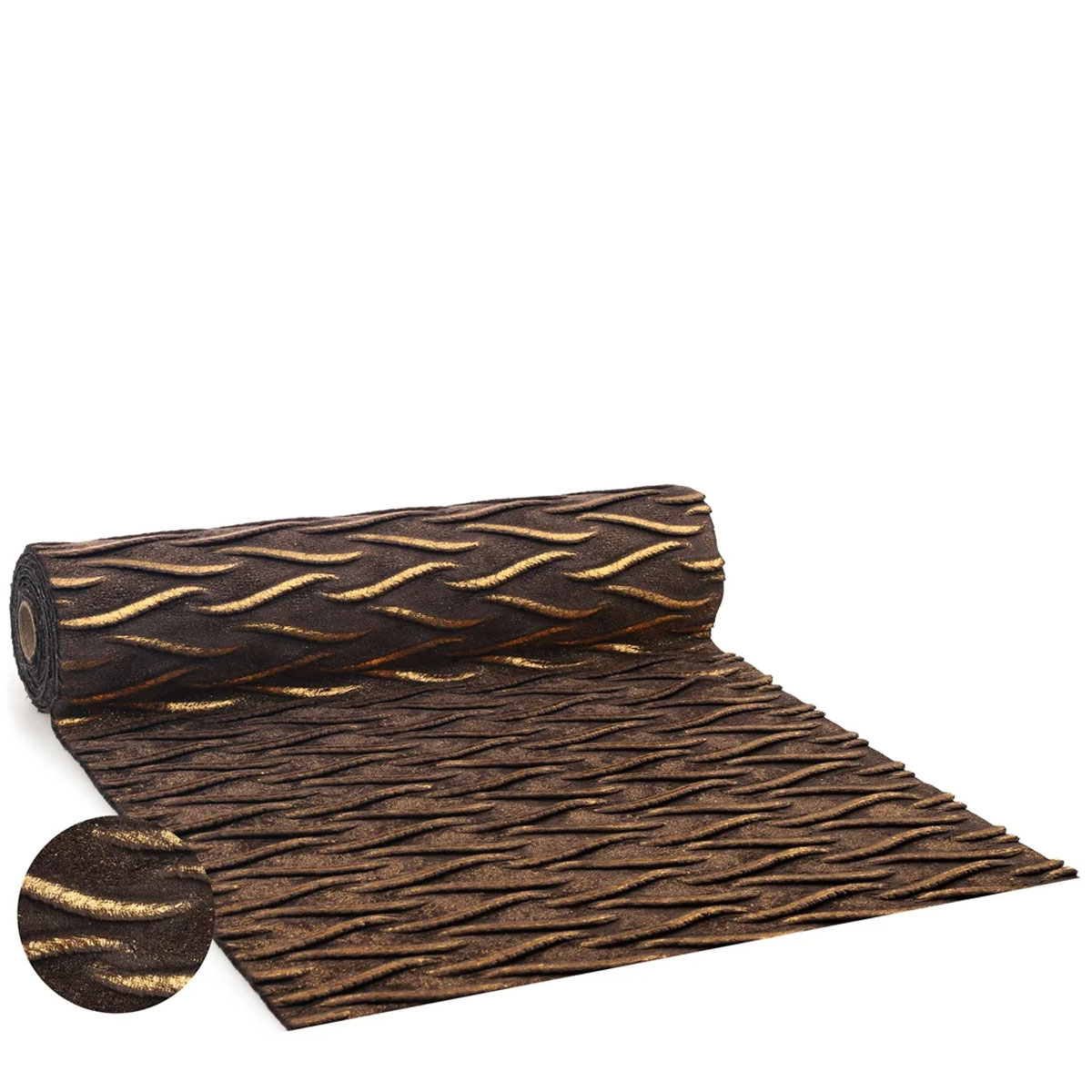 Vivant Tischläufer VALUXE deco, braun-gold, 2m x 28cm
