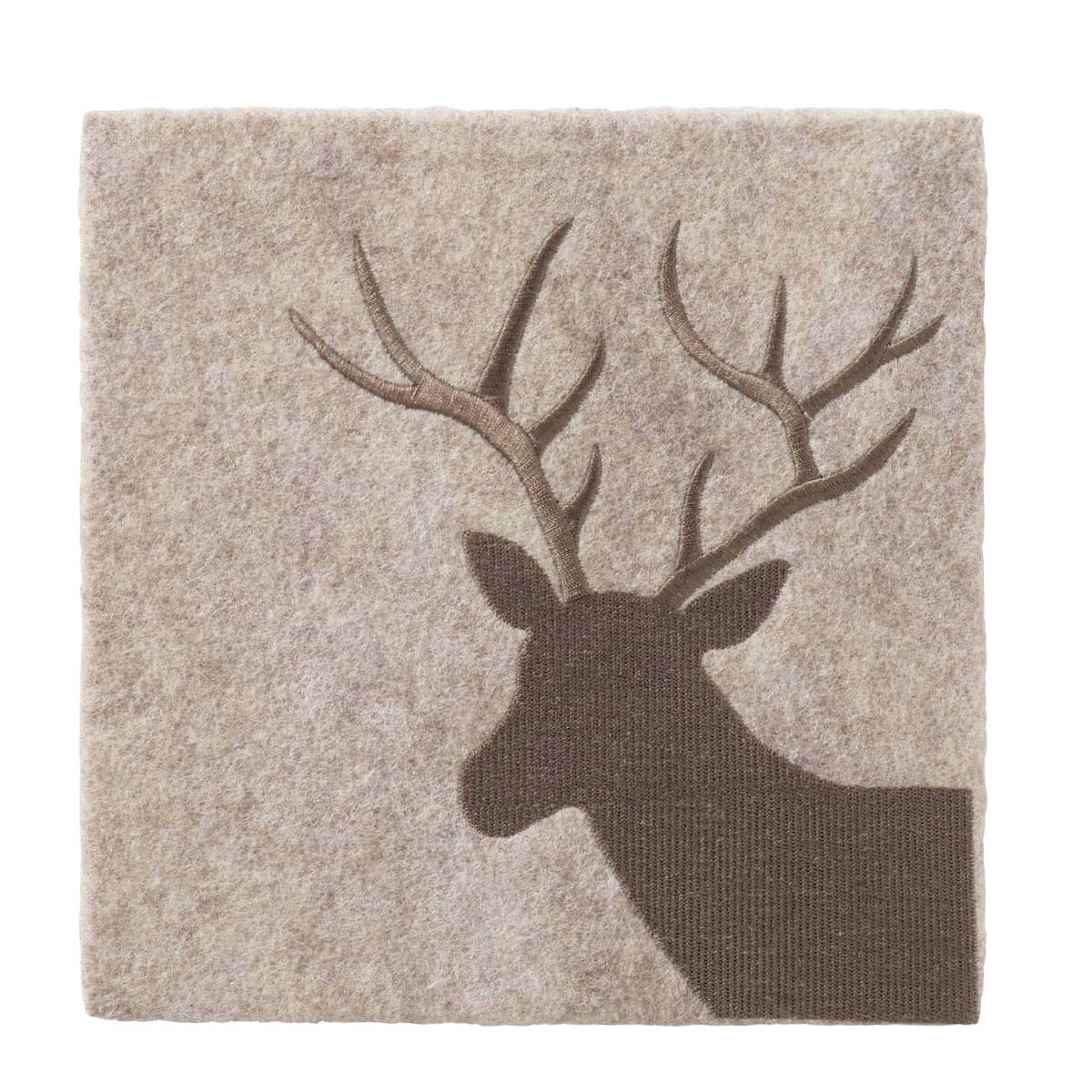 2050494-2_01J7GJ6E52ERFFGN5M9ME1Y5BDpykvEQBgx7olm Deko Filzbild Hirsch Vilbert, Hirsch bestickt, braun-beige, 24x24cm, Boltze Home Collections