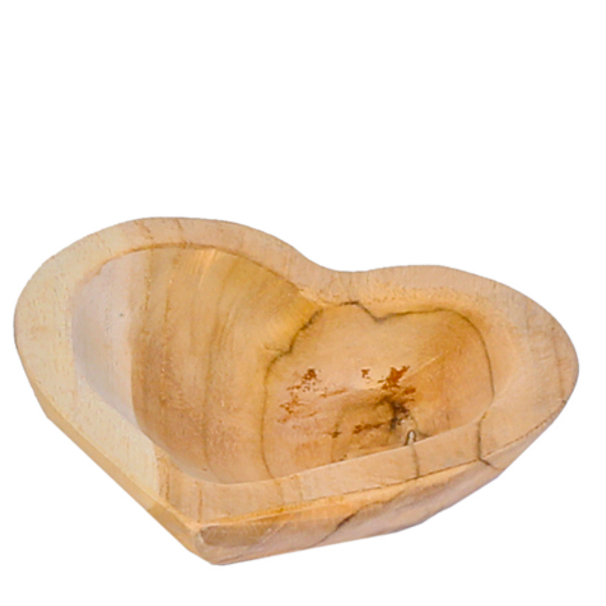 Holzschale Herz, rustikale Naturholzschale 15cm, WMG Grünberger