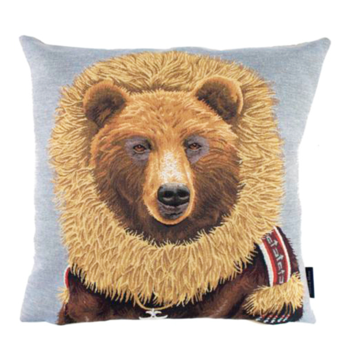 EVKSJB_01J46FQPFY56V105MEKR2TYMXD8jo3omUy3efHg Gobelin Kissen Bär, Nordic Braunbär mit Mantel und Kapuze, 45x45cm, Mars & More