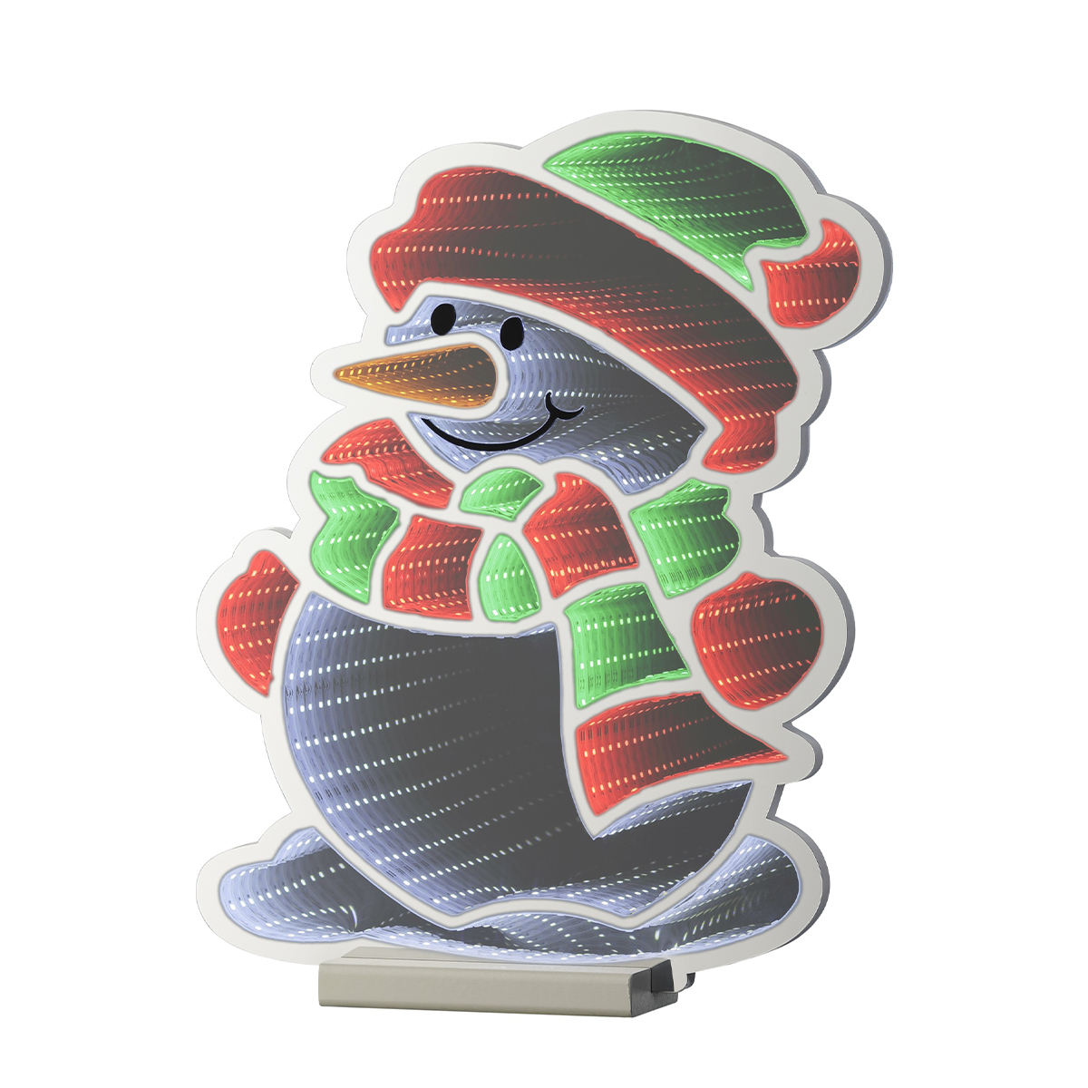 Beleuchteter Deko-Schneemann Frosty mit Hologramm Effekt, 60cm