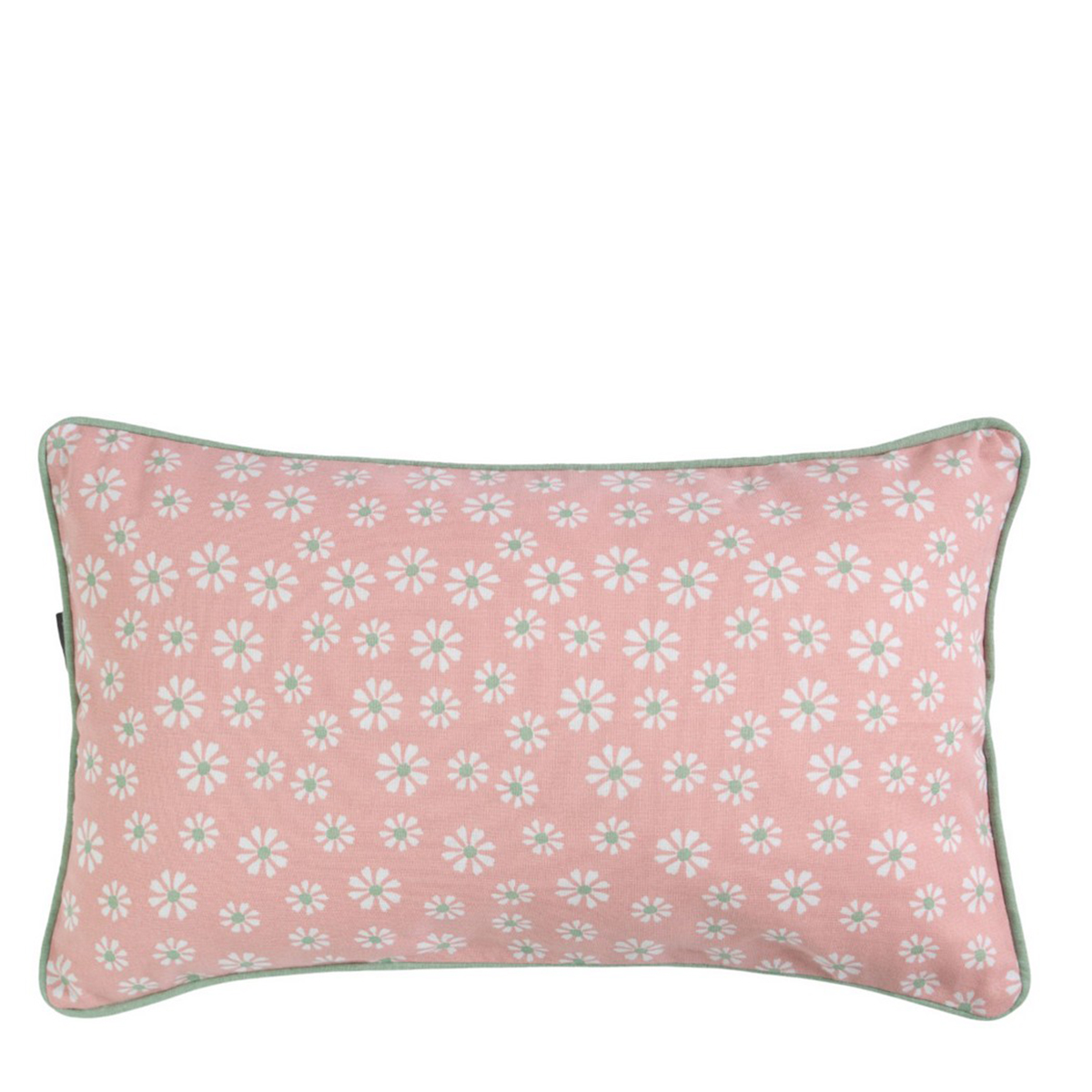 Deko Kissen Blumen Daisy, rosa Baumwollkissen mit Streu-Blumen, 30x50cm, Mars & More 