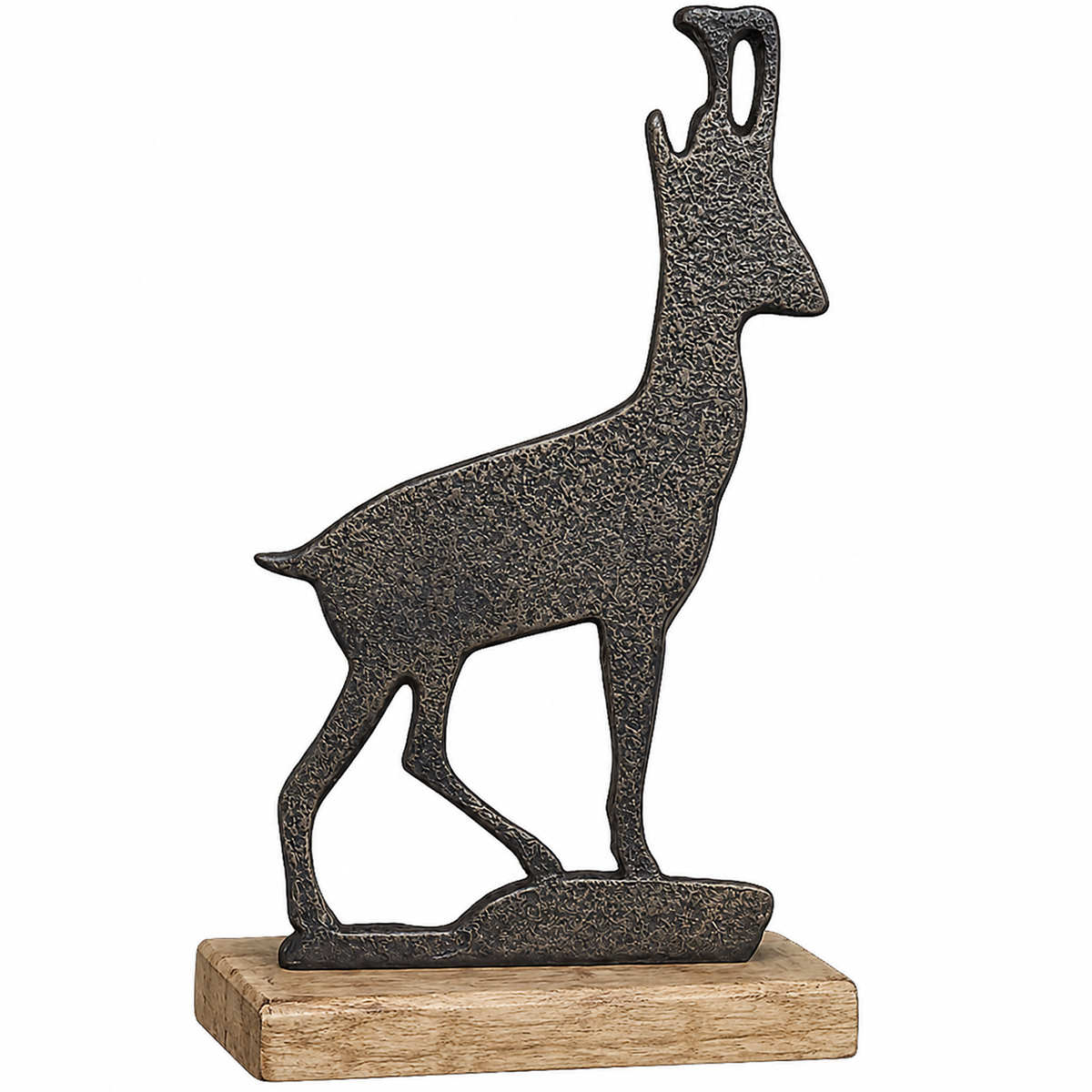 Dekofigur Gams, Gemse aus Eisen, 34cm, Aufsteller