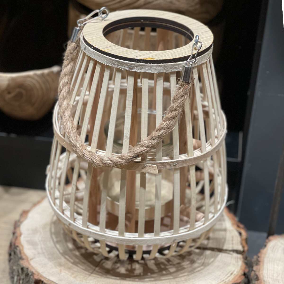 08380-3Me4ipnEMmlRCW5iUXDIJUtzuzO Deko Windlicht Rattan natur, Korbwindlicht Boho mit Henkel, 31cm