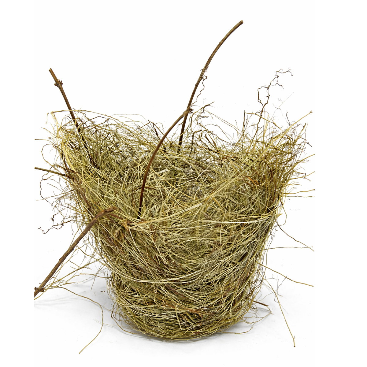 Deko Osternest Natur, hohes Heunest, 12x20cm