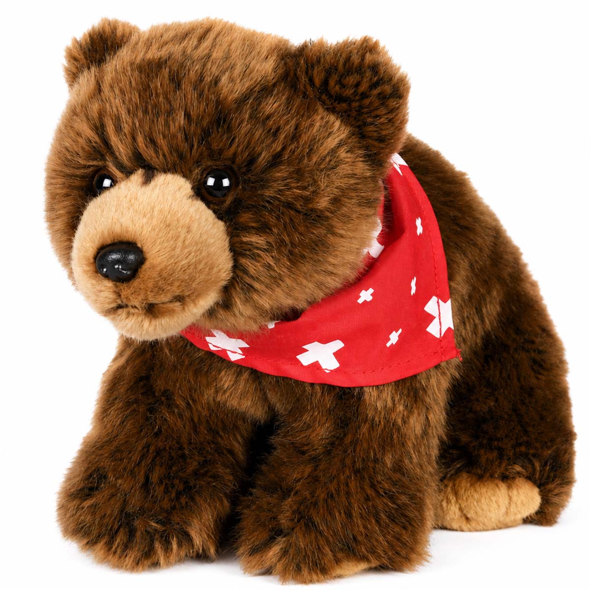 Plüschtier Bär, Plüsch-Braunbär mir Halstuch, 27cm