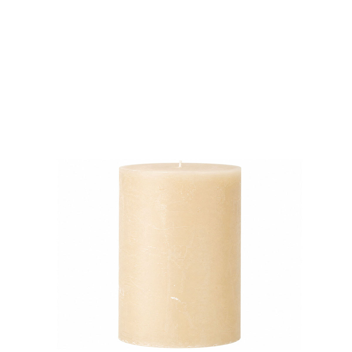 Stumpenkerze Rustic Elfenbein, Wachskerze 100mm, Ø70mm