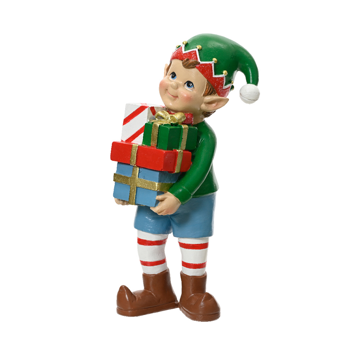 Deko Weihnachtselfe, Elfe mit Geschenke, 22cm