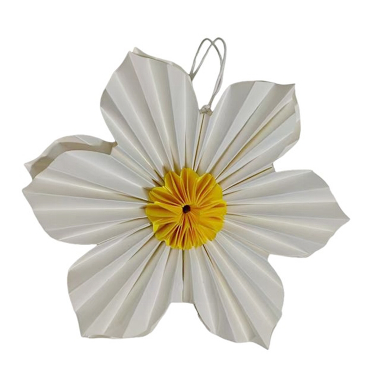 Deko Papierblume cremeweiß, Fächerblume, Ø20cm 