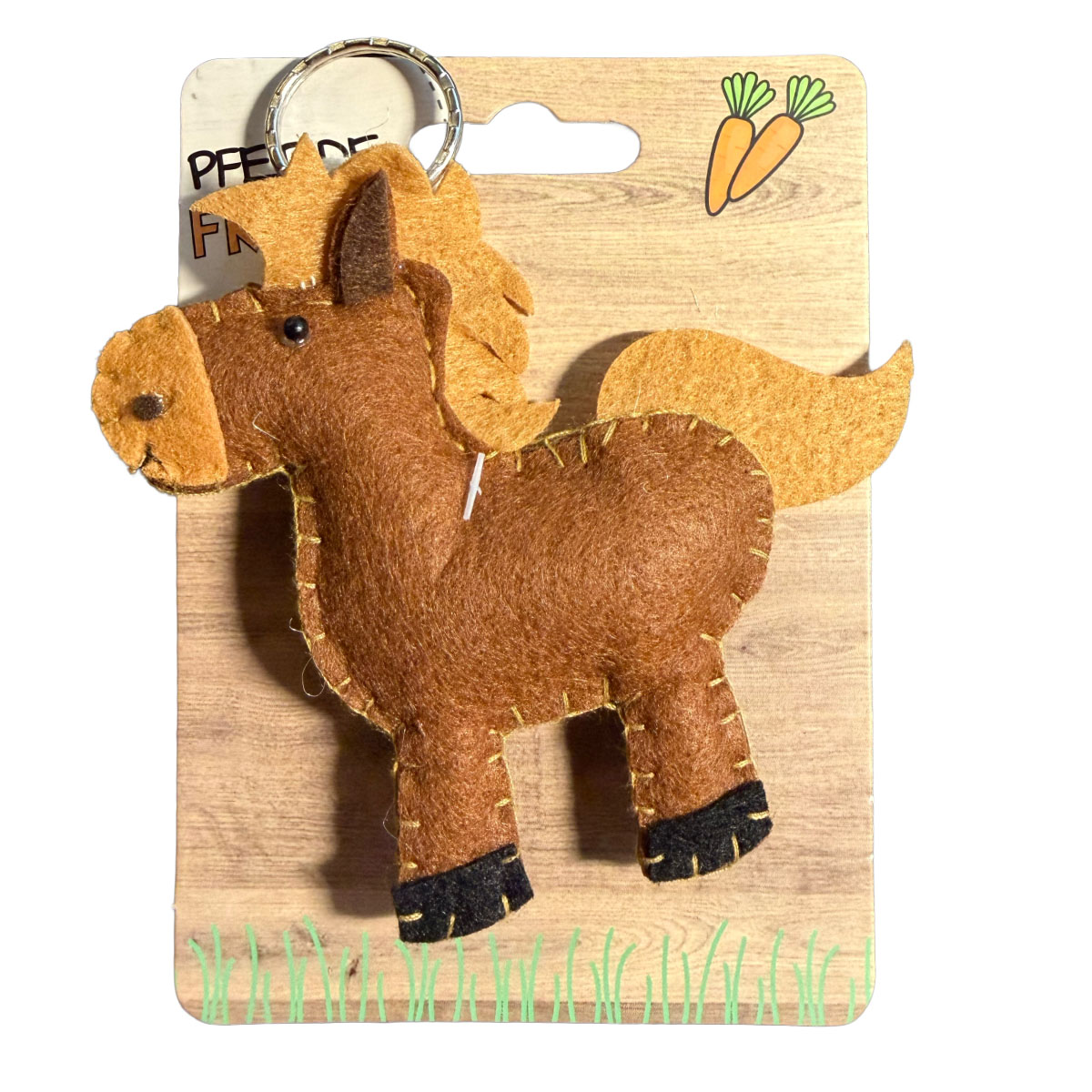 Schlüsselanhänger Pferd, kleines Filz-Pferd Ringhänger