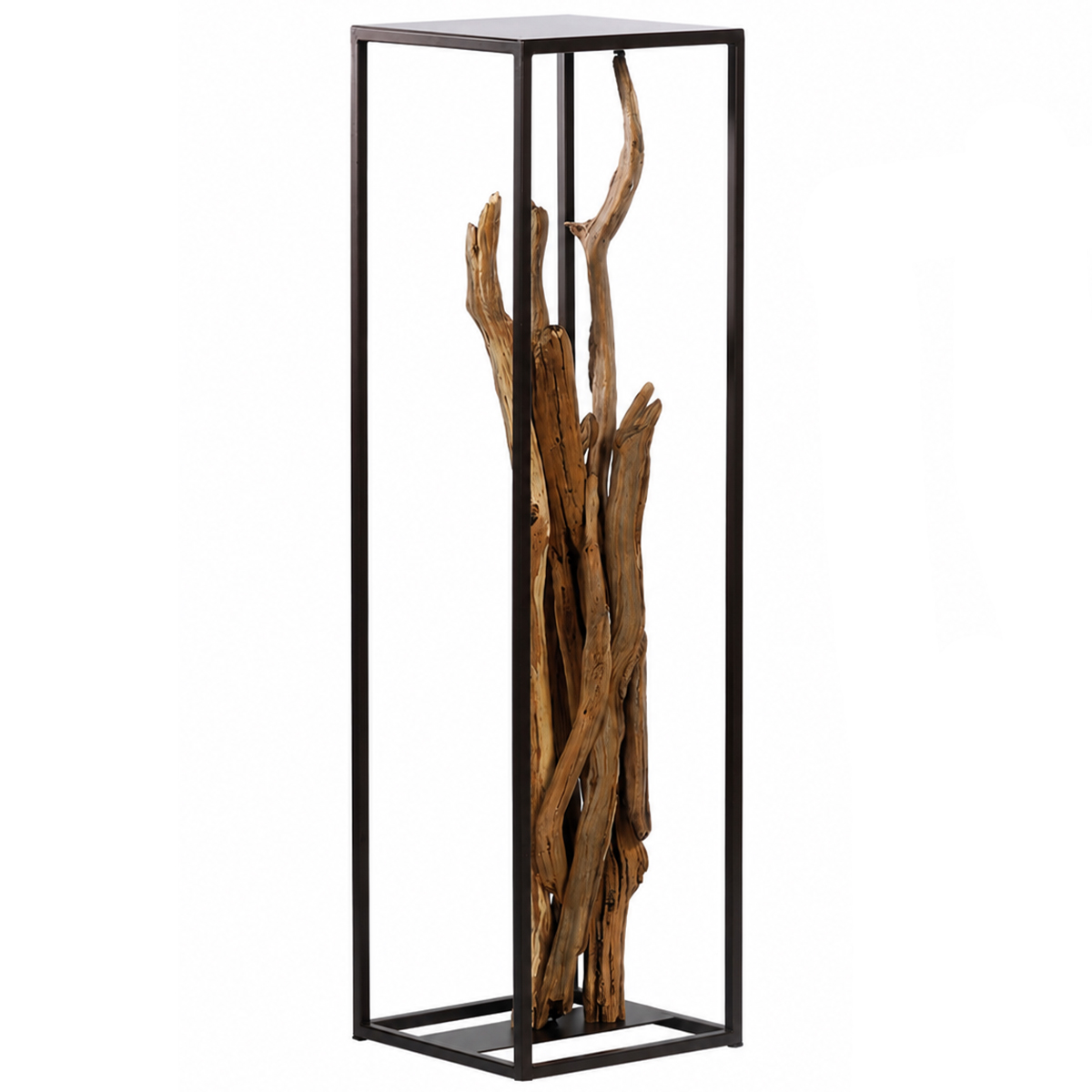 Deko Säule Moreno, Eisensäule mit Naturholz-Äste, 110cm, WMG Grünberger