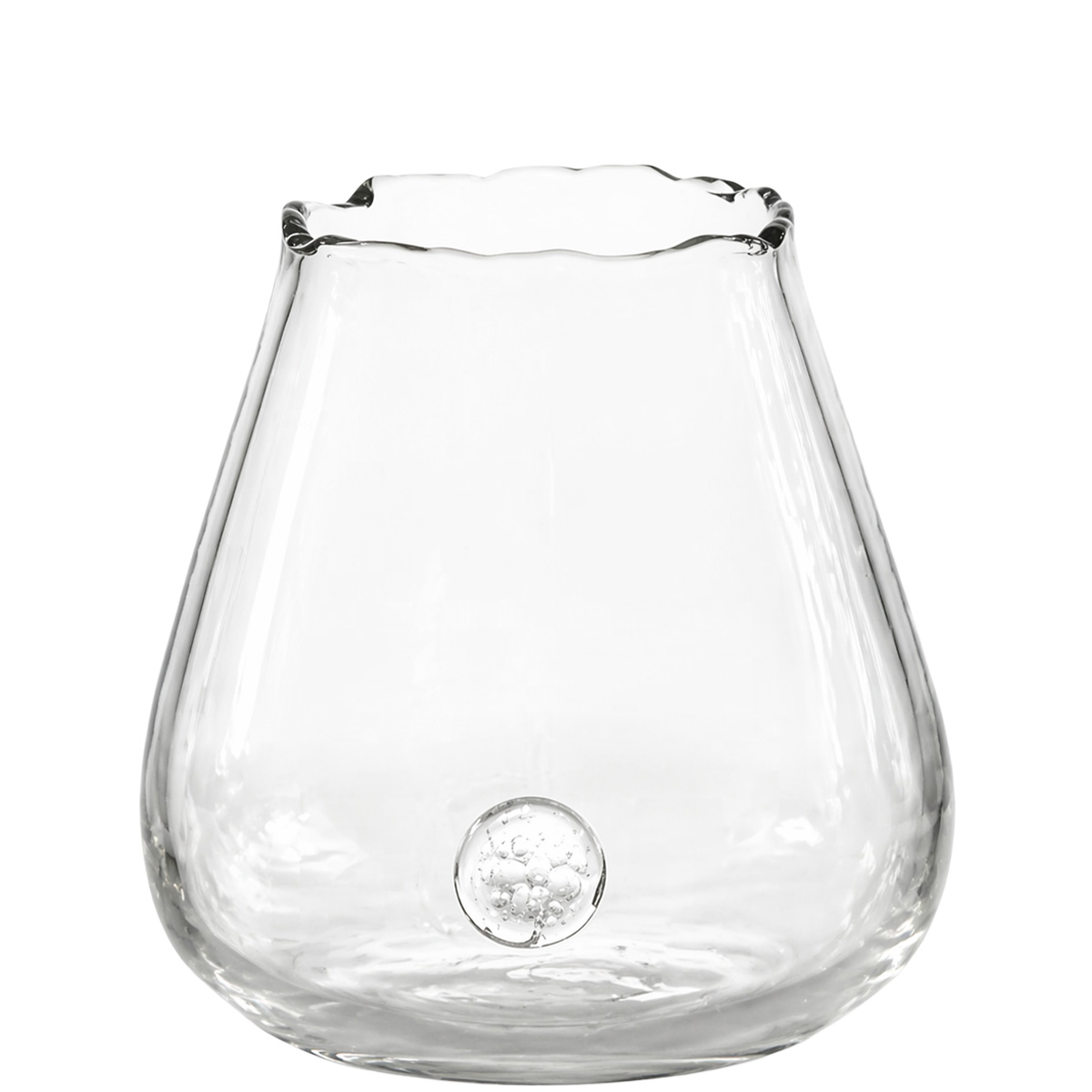 Blumenvase MAS mit unregelmäßigem Rand und Button, 20cm, WMG Grünberger