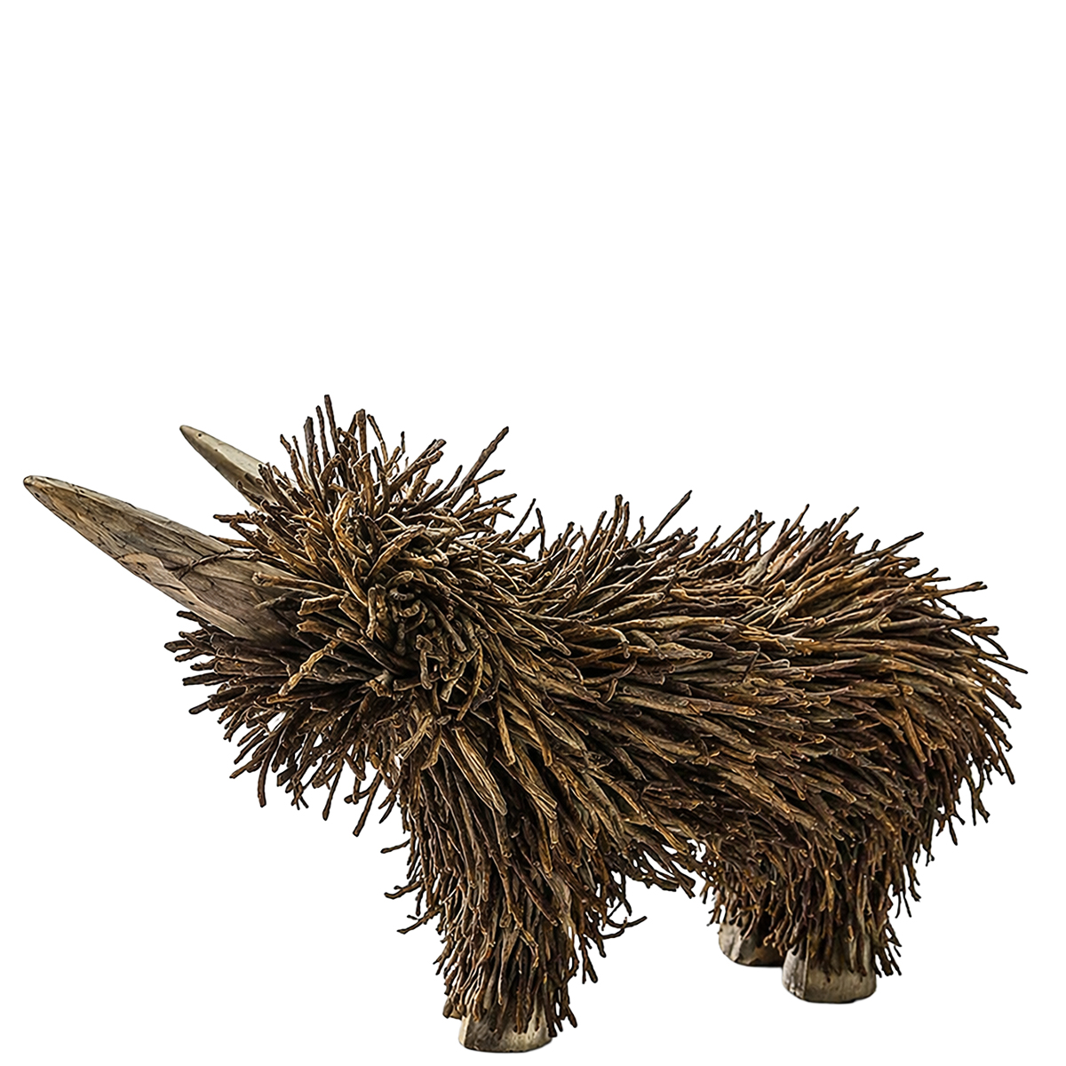 Deko Rind aus Lianenstückchen, rustikales Hochlandrind, 66x40cm