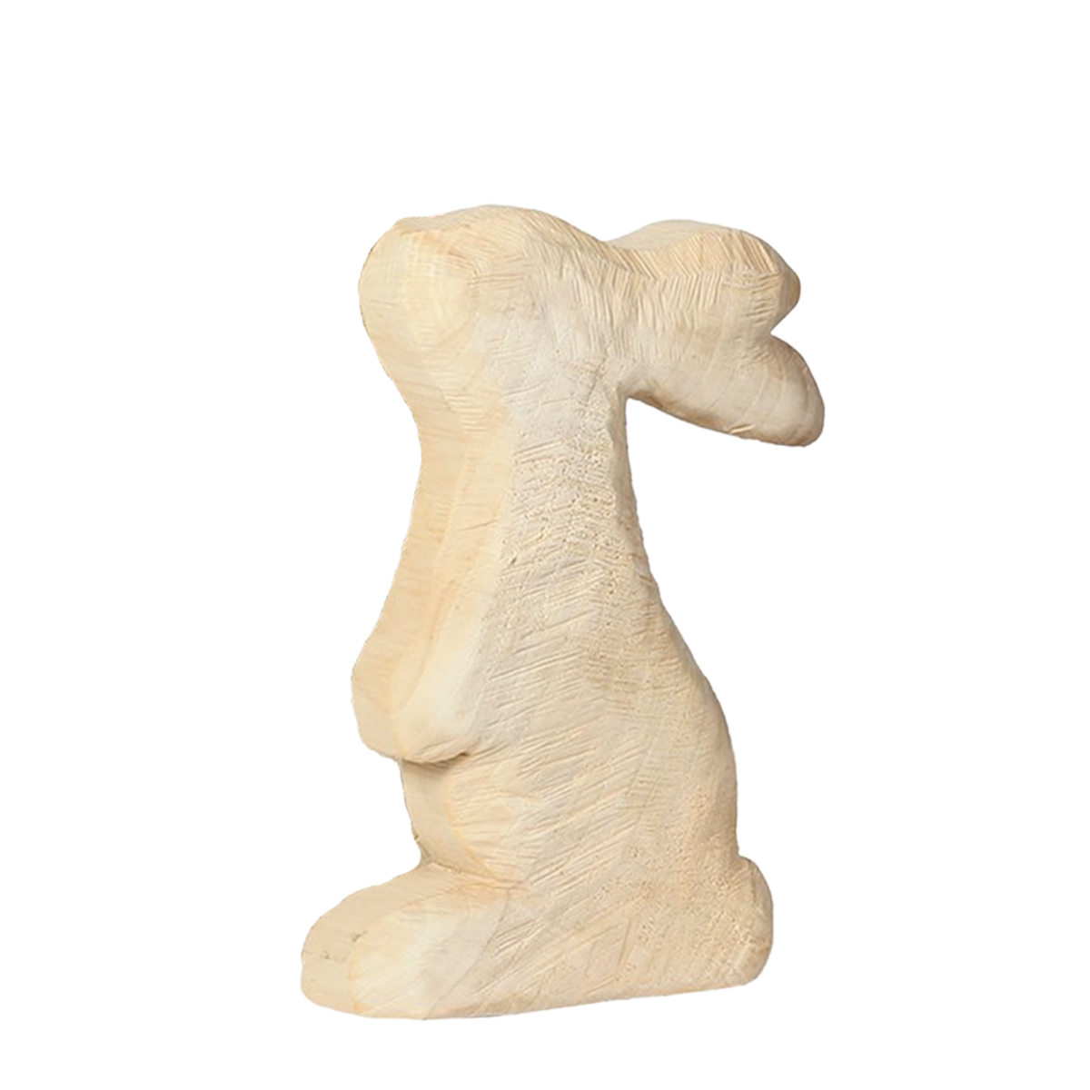 Deko Hase Linus Naturholz, Holzhase natur sägerau, 34cm, WMG Grünberger