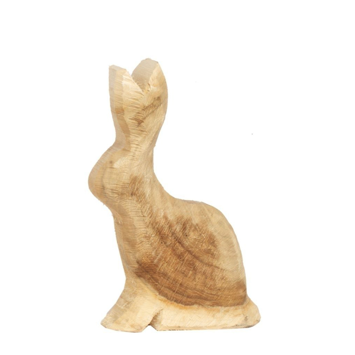 Deko Hase Fridolin Naturholz, Holzhase natur sägerau, 50cm, WMG Grünberger
