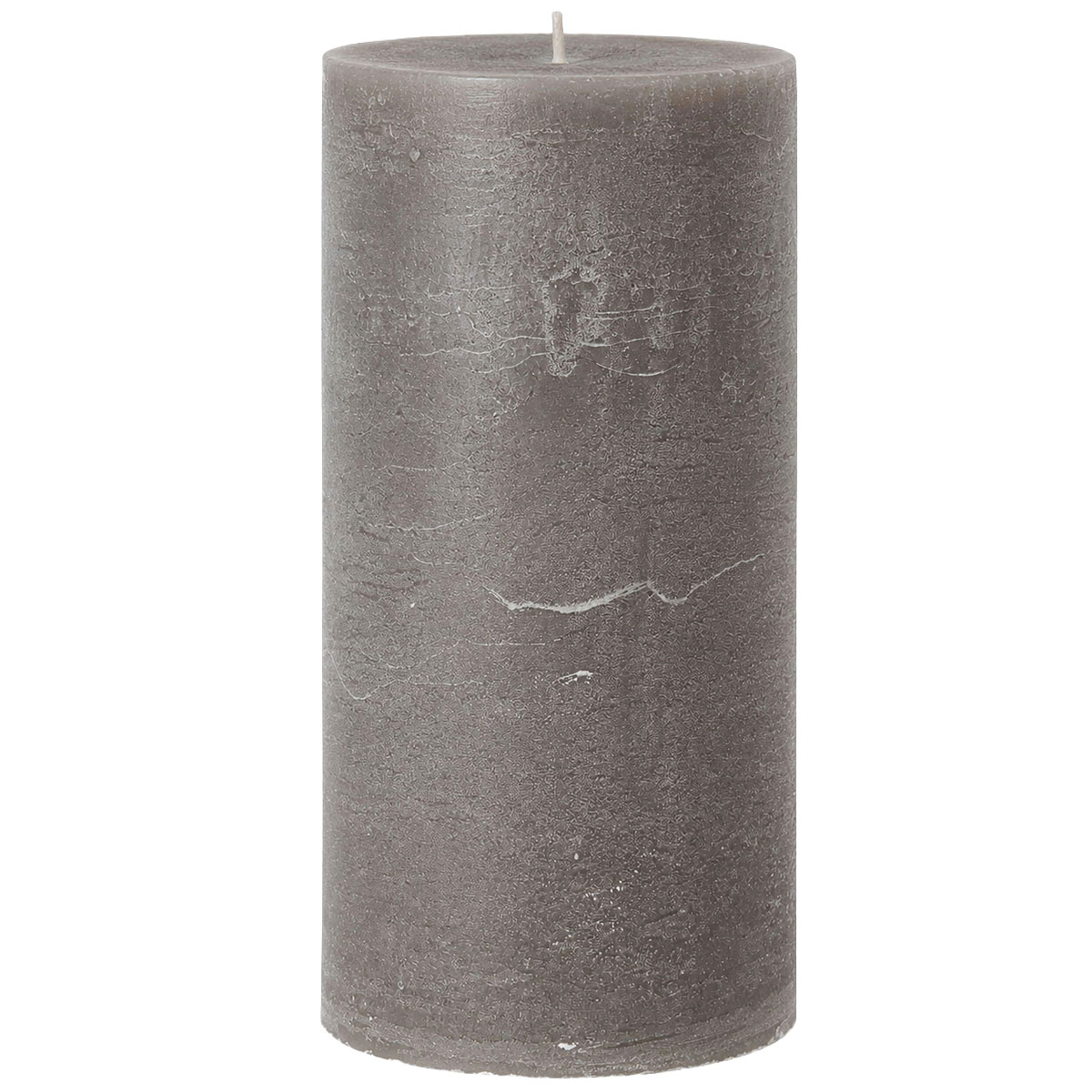 Stumpenkerze Rustic Taupe, Wachskerze 200mm, Ø100mm