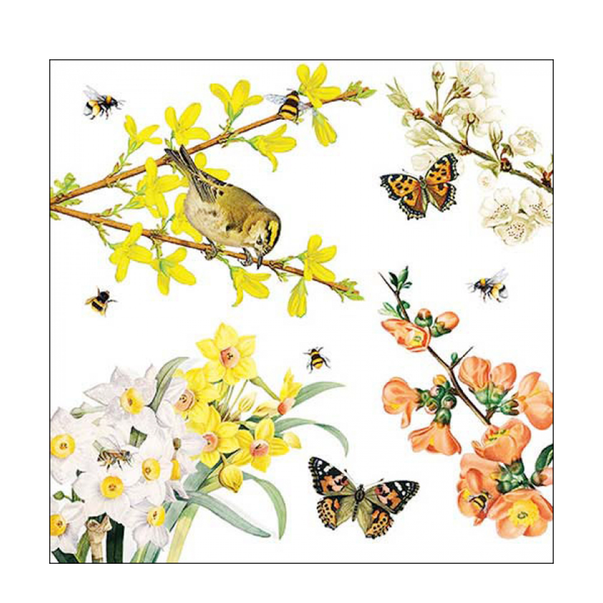 13318400_01JJSDQJYWVMGY4FQEKS5ZH7Z2eoNxNX0iifqLe Ambiente Papierservietten, Frühlingserwachen, 33x33cm