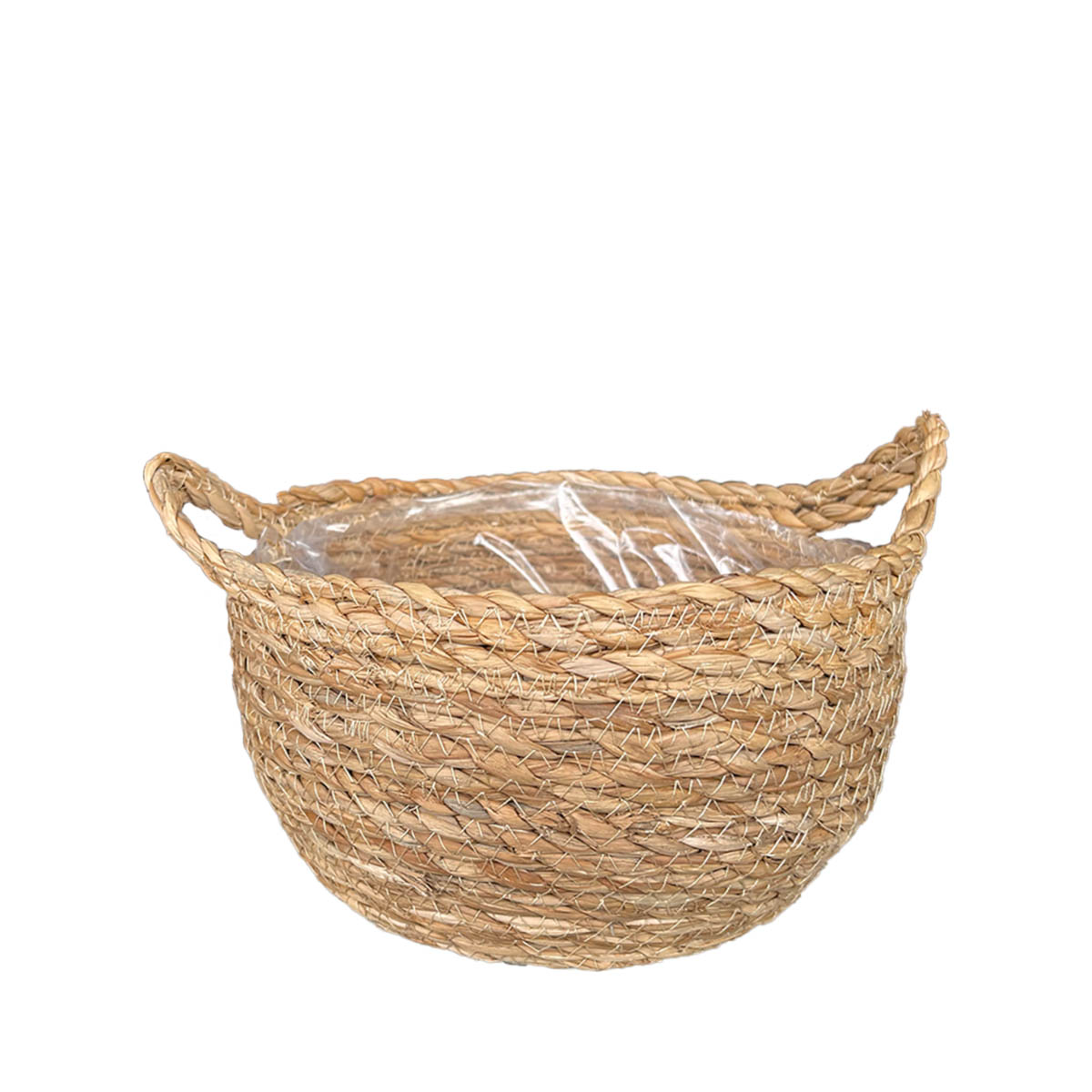 20621-2_01JSSDSQRKNS0ZDVSBDYQSCDE8zuNM4R8lZwtHV Pflanzkorb Seegras natur, Übertopf mit Henkel natur, 15cm, Naturkorb