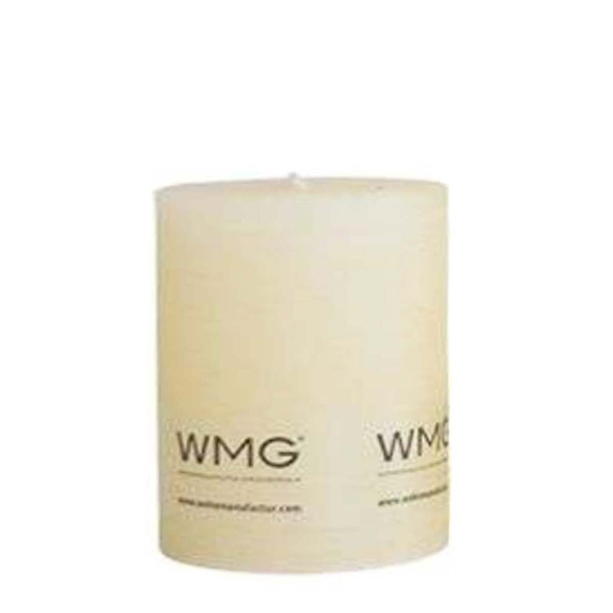 81462 Stumpenkerze Rustic Ivory, Wachskerze, 80x60mm, WMG Grünberger