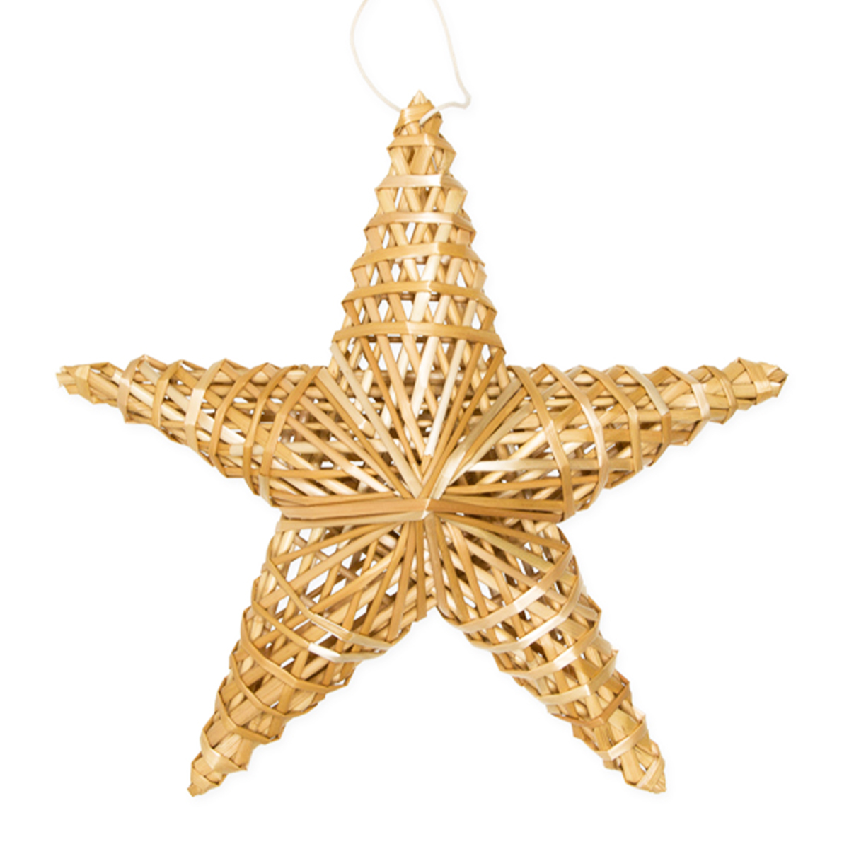 Deko Strohstern Weihnachten, Christbaumschmuck aus Strohfasern, 30cm, Halbach