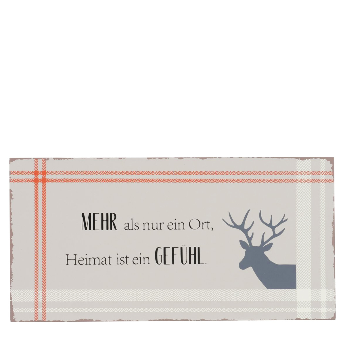 2051583-1_01J4S2RWPNTZ6YEDZVMN3ZNJK4ypx1koPm2OYuP Schild Hirsch Karo, Metallschild Mehr als nur ein Ort..., 40x20cm, Boltze Home Collections