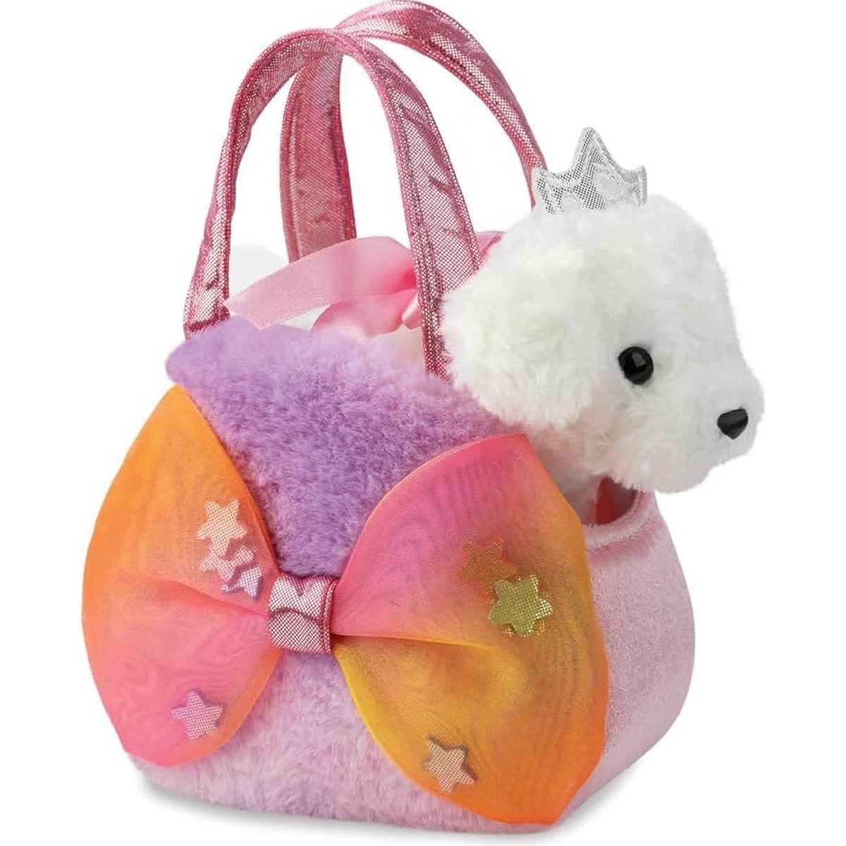 Plüsch Tasche mit Stofftier, Hund, Welpe Princess Big Bow, Fancy Pals, 20cm, Aurora World