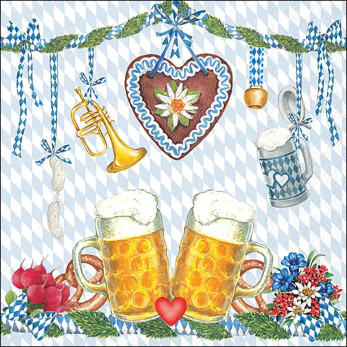 Ambiente Servietten Bier, Beer Festival, 33x33cm