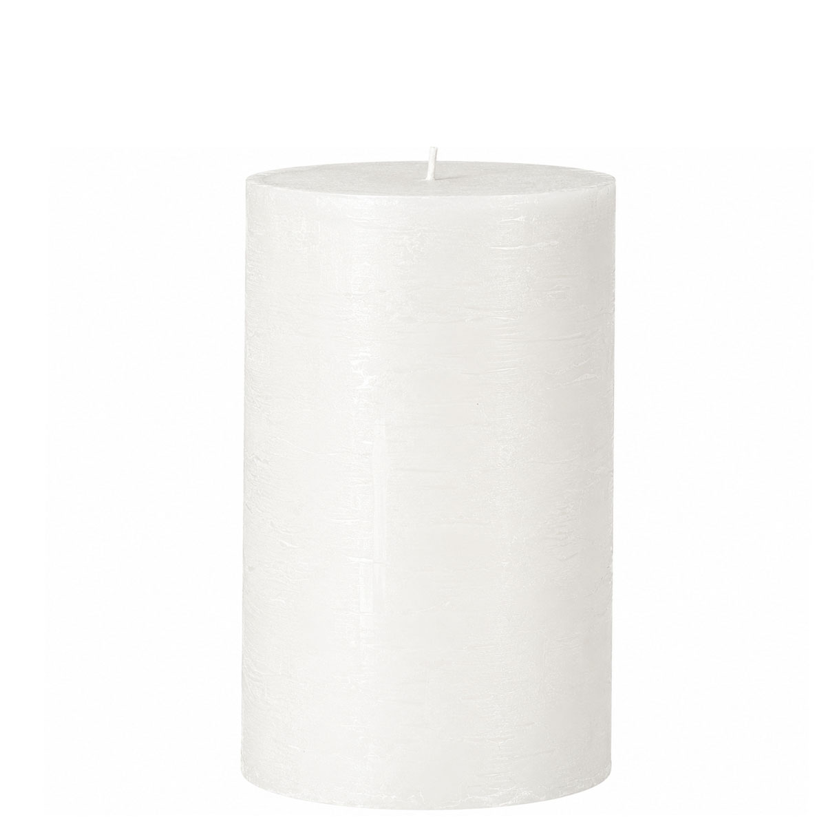 Stumpenkerze Rustic Weiss, Wachskerze 150mm, Ø100mm
