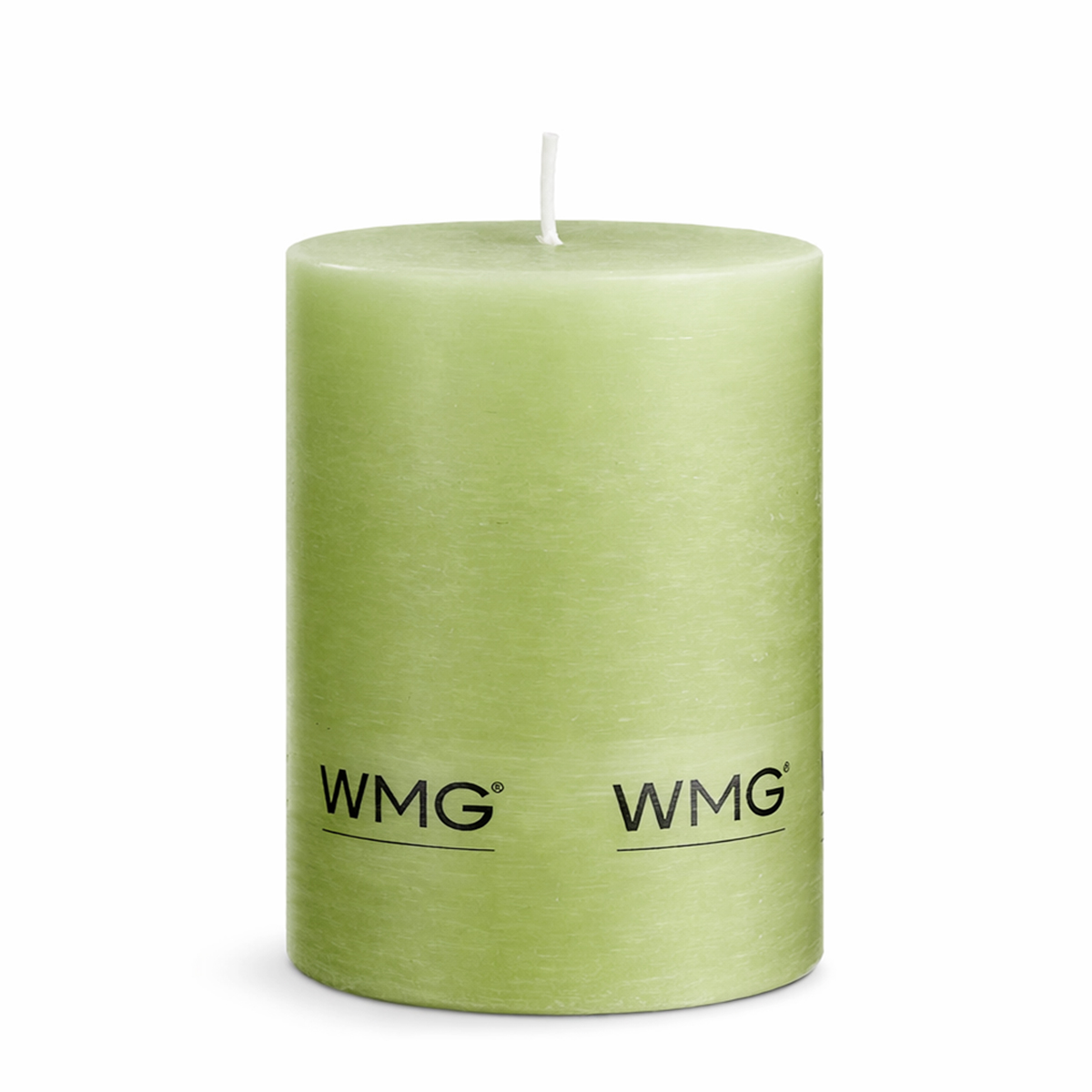Kerze Rustic hellgrün, Wachskerze Stumpen, 100x70mm, WMG Grünberger