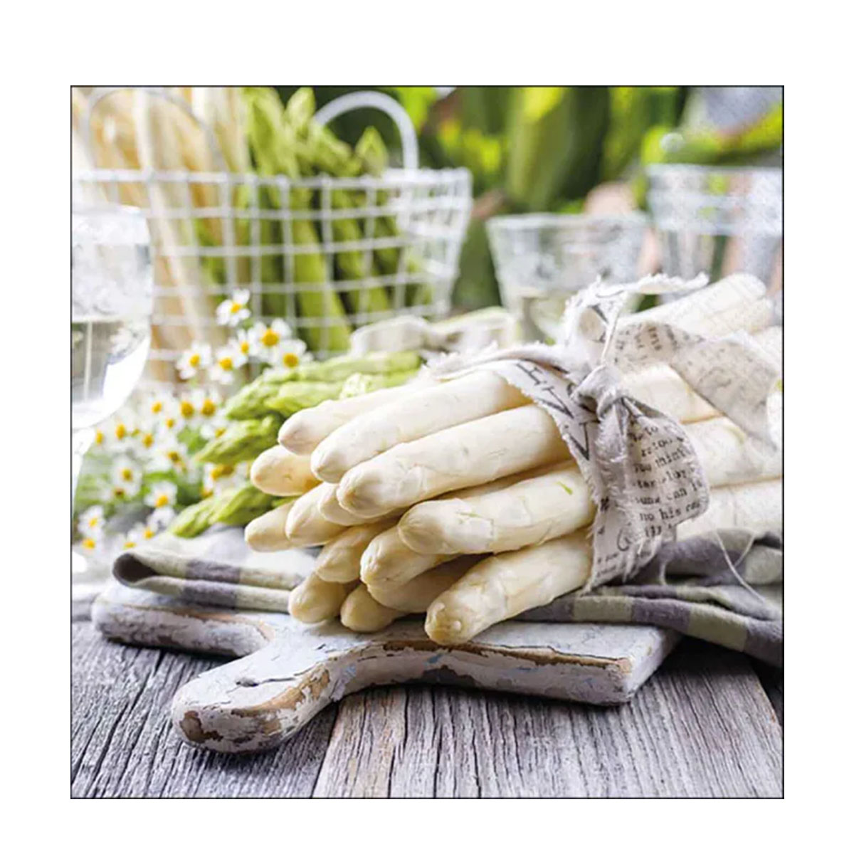 Ambiente Servietten Spargel, Bound of Asparagus, 33x33cm