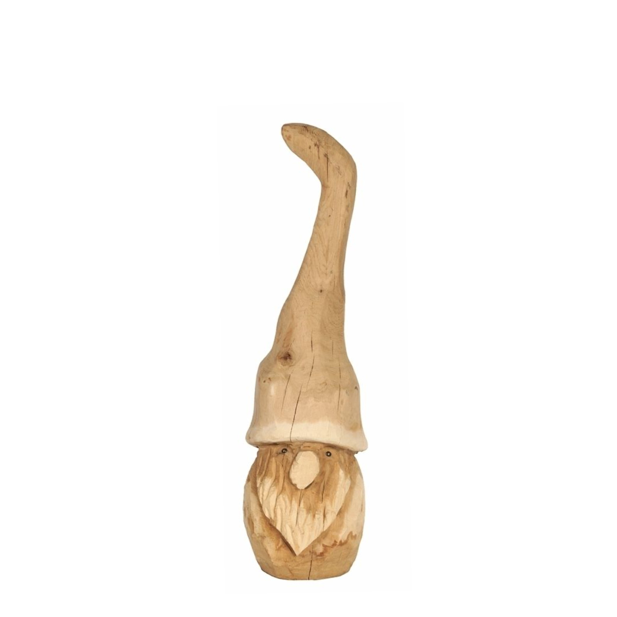Deko Wichtel Naturholz Eiche, kleiner Holzwichtel natur, 80cm, WMG Grünberger